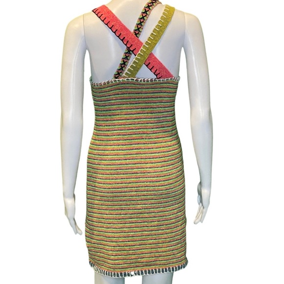 NWT YanYan Knits Romy Microstripe Mini Sweater Dress - Sz S - Picture 7 of 11